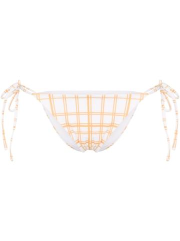 Ambra Maddalena Gigi Checked Bikini Bottoms - White