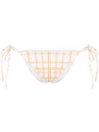 Ambra Maddalena Gigi Checked Bikini Bottoms - White
