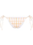 Ambra Maddalena Gigi Checked Bikini Bottoms - White