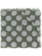 Faliero Sarti - Polka-dot Scarf - Women - Silk/cotton/modal - One Size, Green, Silk/cotton/modal