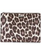 Stella Mccartney Leopard Print Clutch Bag, Women's, Brown