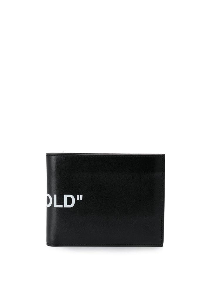 Off-white Bi-fold Quote Wallet - Black