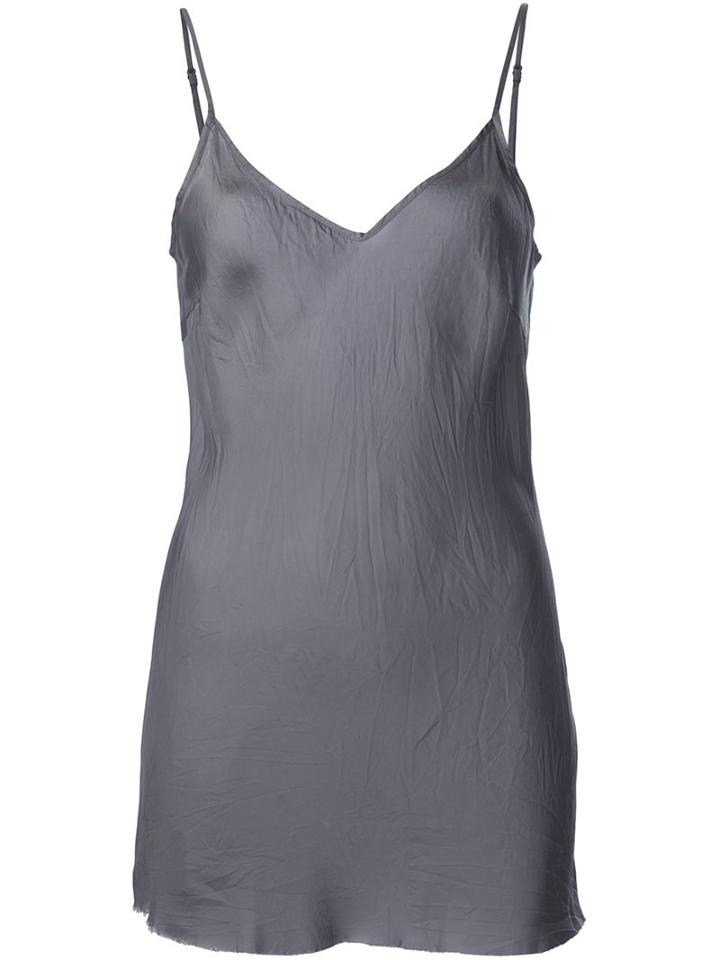 Organic By John Patrick Spaghetti Strap Cami, Women's, Size: Small, Grey, Cupro