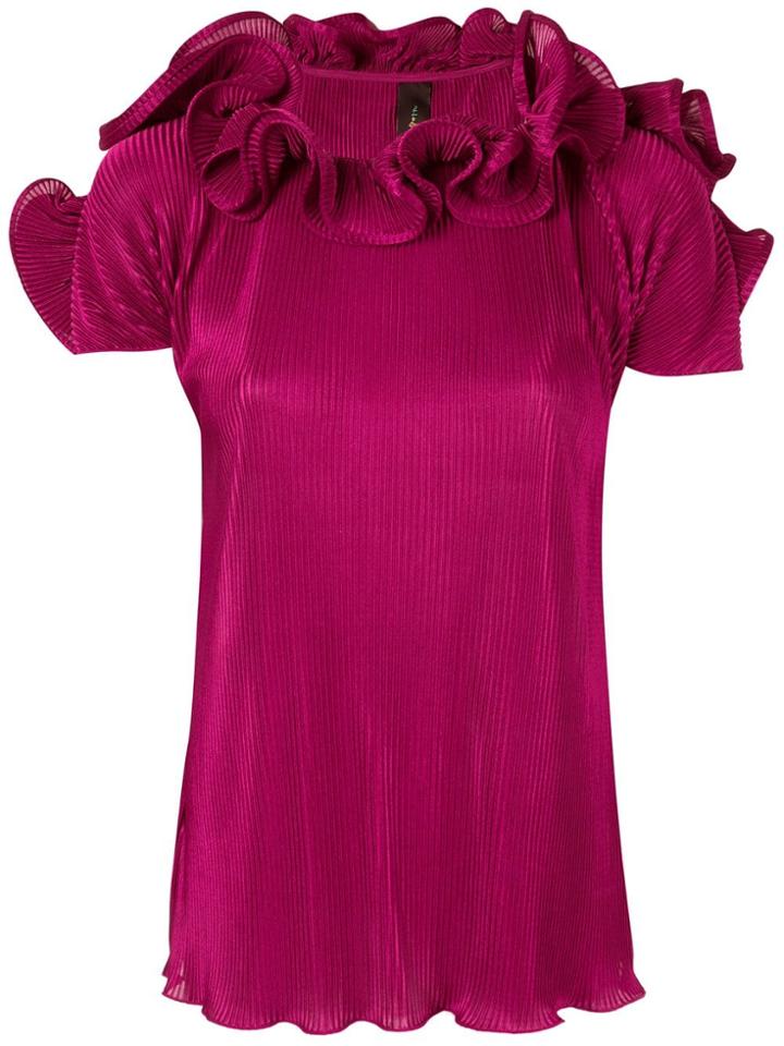 Romance Was Born Bloom Pleated Top - Purple