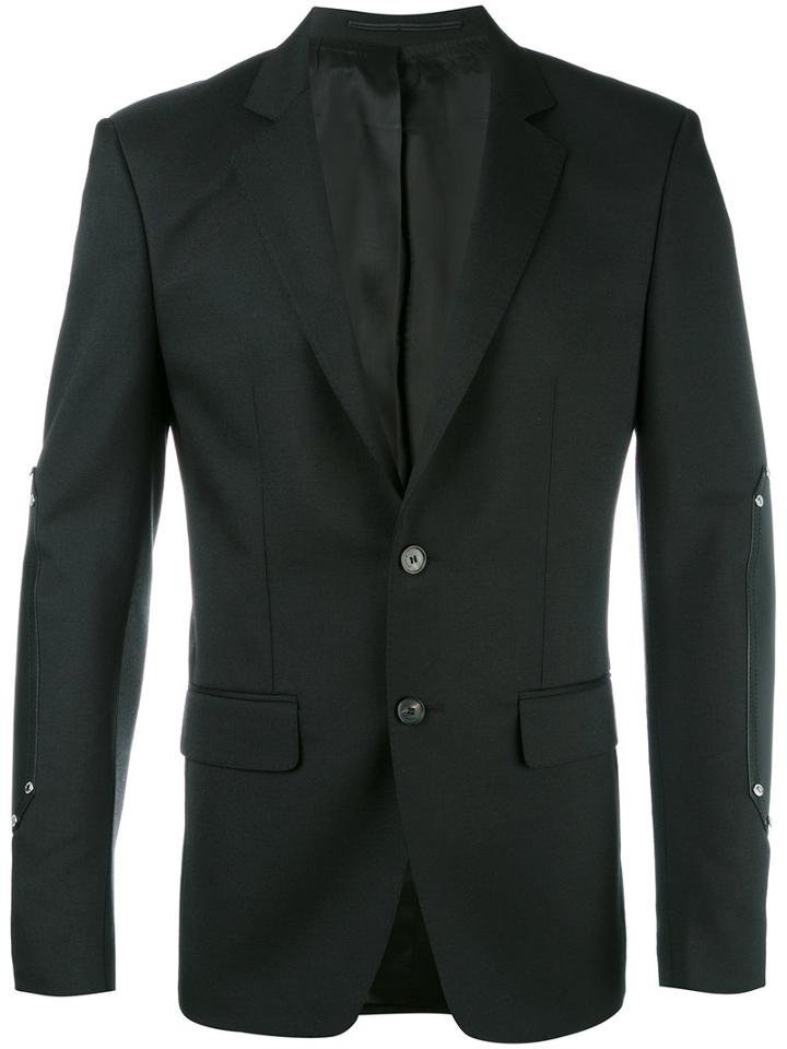 Givenchy Elbow Patch Blazer, Size: 52, Black, Cotton/polyamide/cupro/calf Suede