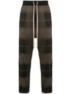 Rick Owens Plaid Track Pants - Brown