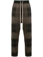 Rick Owens Plaid Track Pants - Brown