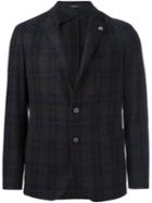 Tagliatore Two Button Blazer, Men's, Size: 52, Grey, Polyamide/cupro/virgin Wool