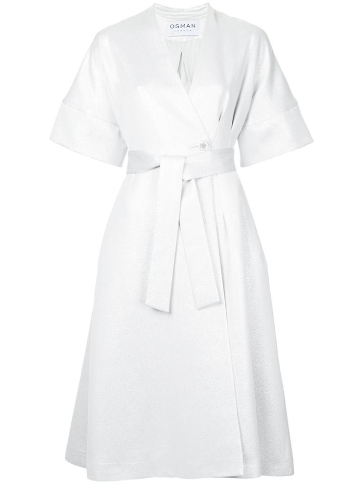 Osman Shortsleeved Belted Coat - Metallic