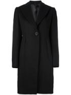 Tonello Single Breasted Coat - Black