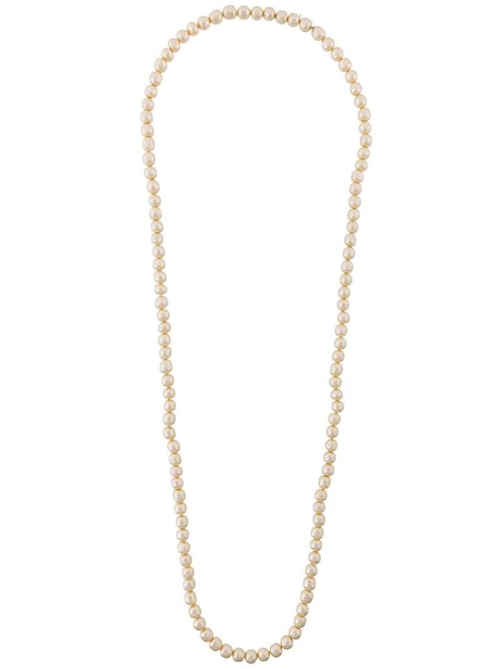Chanel Vintage Pearl Chain Necklace, Women's, White