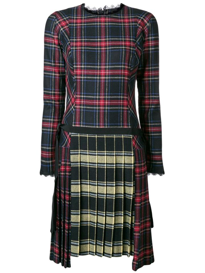 Ermanno Scervino Checked Dress - Black