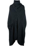 A New Cross Oversized Flannel Neck Poncho