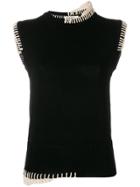 Jil Sander Stitch Detail Knitted Vest - Black