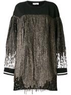 Aviù Sequin Oversized Dress - Black
