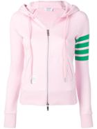 Thom Browne Classic 4-bar Loopback Hoodie - Pink