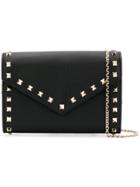 Valentino Rockstud Envelope Crossbody Bag - Black