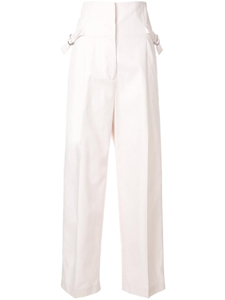 Jil Sander Adjustable Buckle Trousers - Pink & Purple