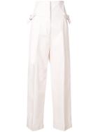 Jil Sander Adjustable Buckle Trousers - Pink & Purple