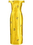 Erdem Embellished Long Dress - Yellow