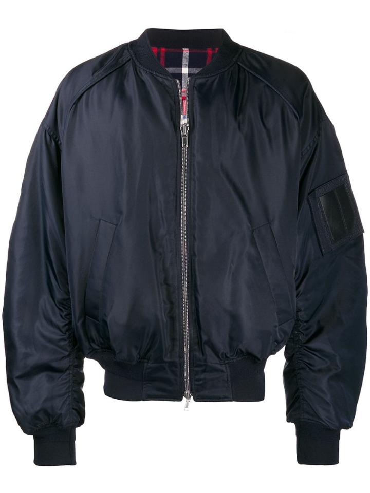 Juun.j Reversible Oversized Bomber Jacket - Blue