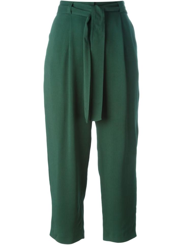 M Missoni Cropped Tapered Trousers, Women's, Size: 38, Green, Acetate/polyester/viscose/spandex/elastane