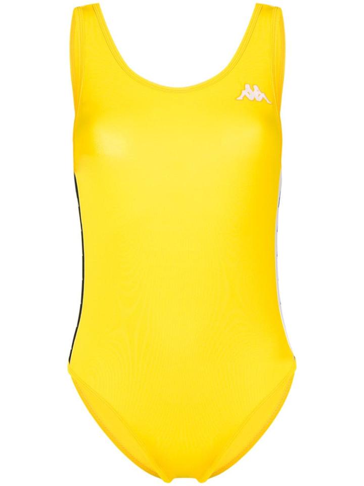 Kappa Logo Print Swimsuit - Yellow