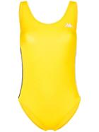 Kappa Logo Print Swimsuit - Yellow