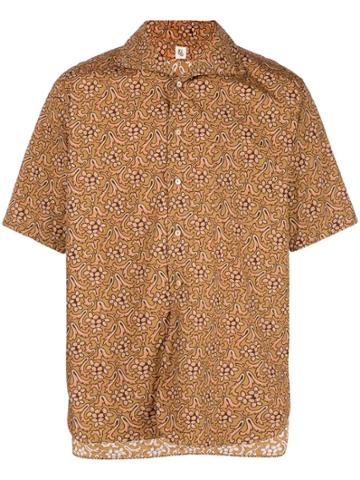 Kaptain Sunshine Italian Collar Shirt - Brown