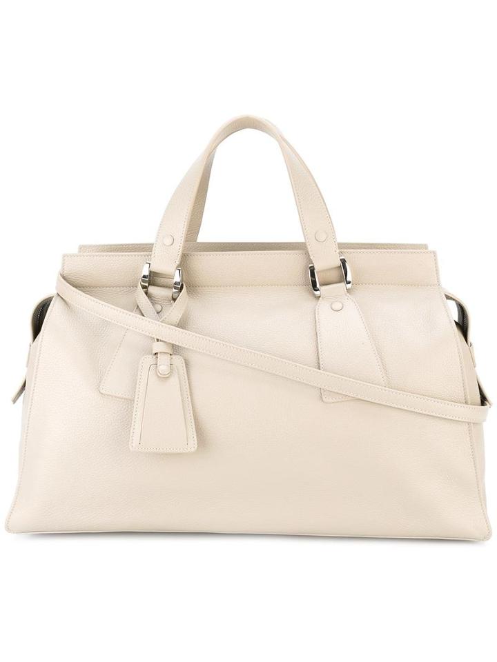 Giorgio Armani Zip Up Tote Bag, Women's, Nude/neutrals