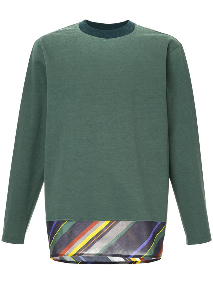 Kolor Striped Sweatshirt - Green
