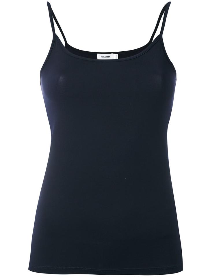 Jil Sander - Ll Tank Top - Women - Polyester/spandex/elastane - S, Women's, Blue, Polyester/spandex/elastane