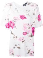 Salvatore Ferragamo - Floral Blouse - Women - Polyester/viscose - S, White, Polyester/viscose