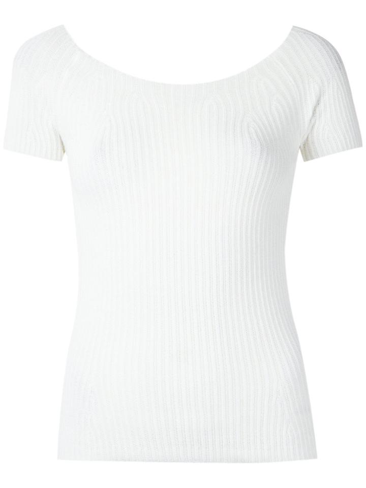 Martha Medeiros Knit Off-the-shoulder Top - White