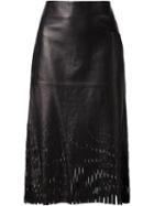 Dion Lee Cut-out Leather Skirt, Women's, Size: 10, Black, Lamb Skin