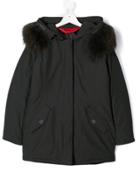 Freedomday Padded Faux Fur Trim Parka - Grey