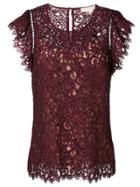 Michael Michael Kors Lace Blouse - Red