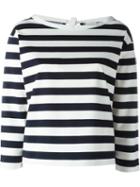 Moncler Classic Breton T-shirt, Women's, Size: S, White, Cotton/polyester