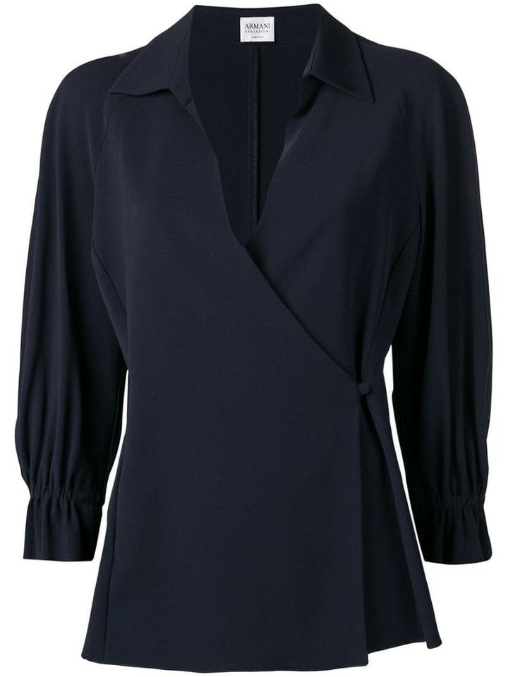 Giorgio Armani Pre-owned 2000's Envelope Blouse - Black