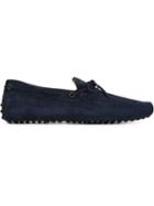 Tod S Gommino Driving Shoes, Men's, Size: 7, Blue, Leather/rubber