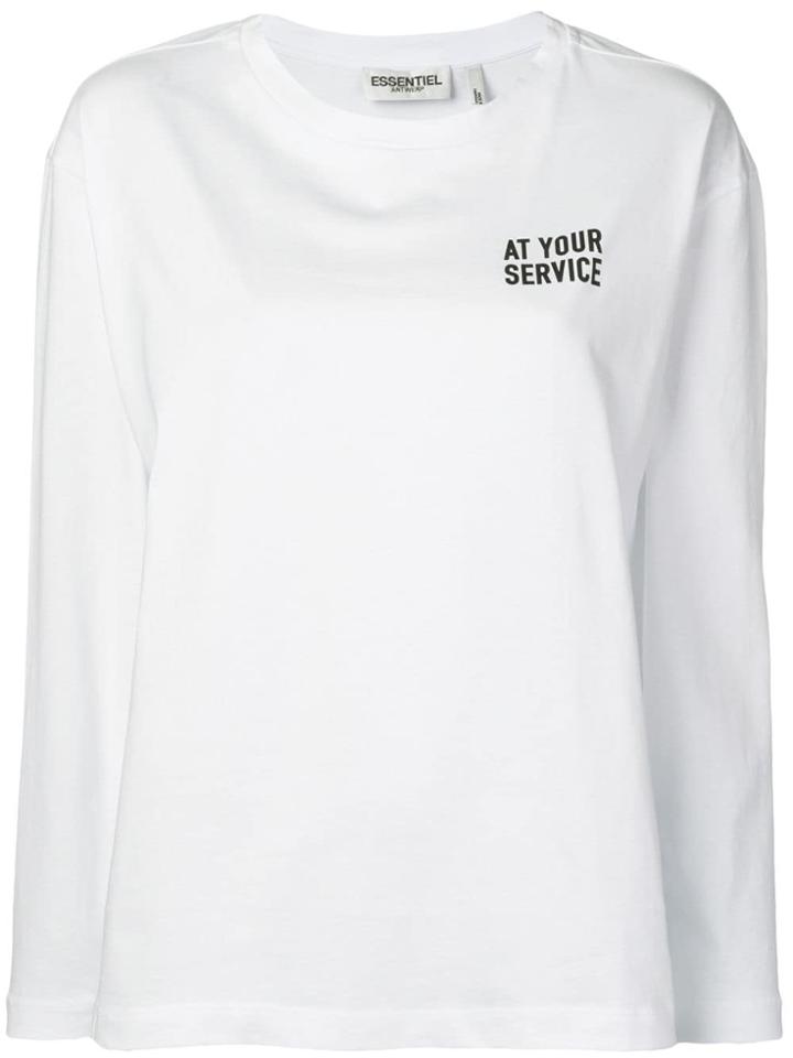 Essentiel Antwerp Logo Sweater - Silver
