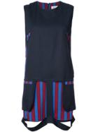 Maison Margiela Stripe Panel Mini Dress - Multicolour