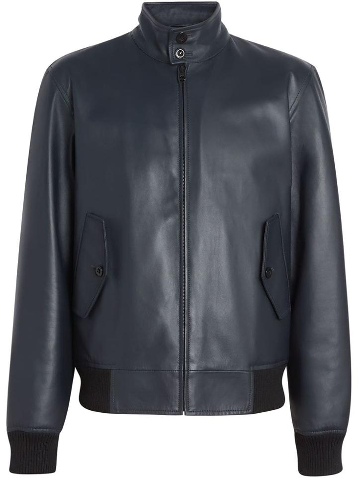 Burberry Lambskin Harrington Jacket - Blue