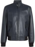 Burberry Lambskin Harrington Jacket - Blue