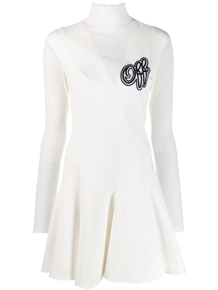 Off-white Logo Flared Dress