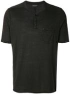 Roberto Collina Button Pocket T-shirt - Black