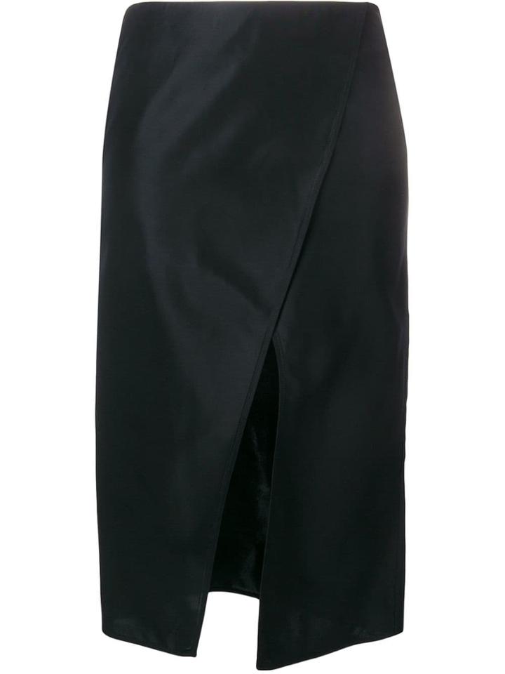 Ports 1961 Front-slit Midi Skirt - Black