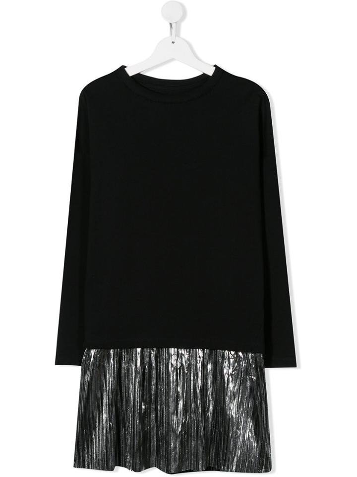 Andorine Teen Pleated-panelled Dress - Black