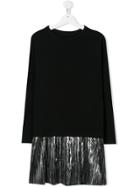 Andorine Teen Pleated-panelled Dress - Black