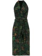 Andrea Marques V-neck Dress - Green